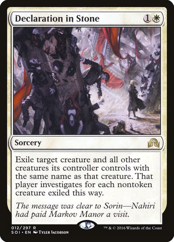 Declaration in Stone [Shadows over Innistrad]
