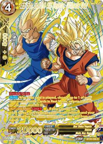SS Son Goku & SS Vegeta, Ultimate Duo (Gold-Stamped) (BT20-096) [Power Absorbed]