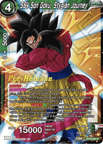 SS4 Son Goku, Stygian Journey (BT20-062) [Power Absorbed Prerelease Promos]