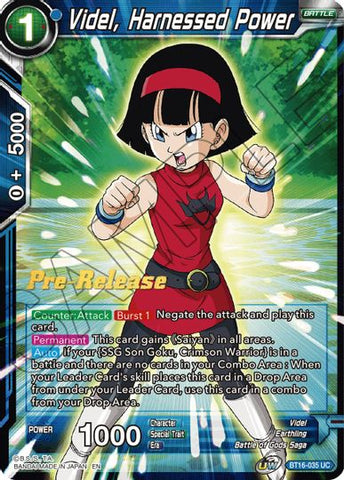 Videl, Harnessed Power (BT16-035) [Realm of the Gods Prerelease Promos]