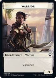 Zombie Knight // Warrior Double-Sided Token [Dominaria United Commander Tokens]