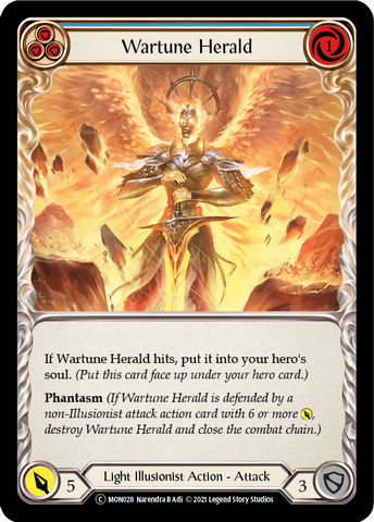 Wartune Herald (Blue) [U-MON028-RF] (Monarch Unlimited)  Unlimited Rainbow Foil