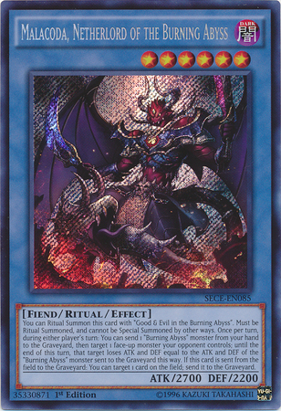 Malacoda, Netherlord of the Burning Abyss [SECE-EN085] Secret Rare