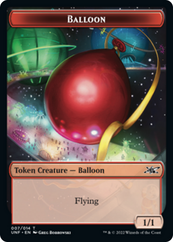 Clown Robot (003) // Balloon Double-Sided Token [Unfinity Tokens]