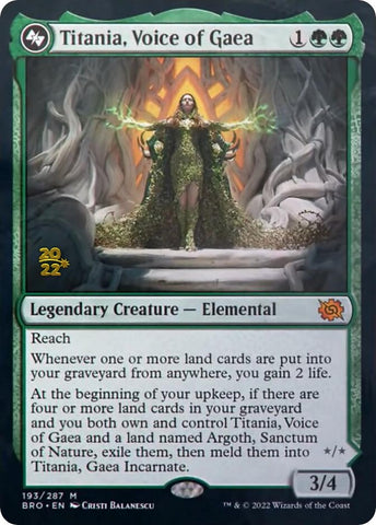 Titania, Voice of Gaea [The Brothers' War Prerelease Promos]