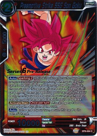 Preemptive Strike SSG Son Goku (BT6-004_PR) [Destroyer Kings Prerelease Promos]