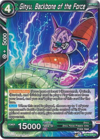 Ginyu, Backbone of the Force (BT10-076) [Rise of the Unison Warrior]