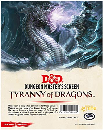 Tyranny of Dragons Dungeon Masters Screen