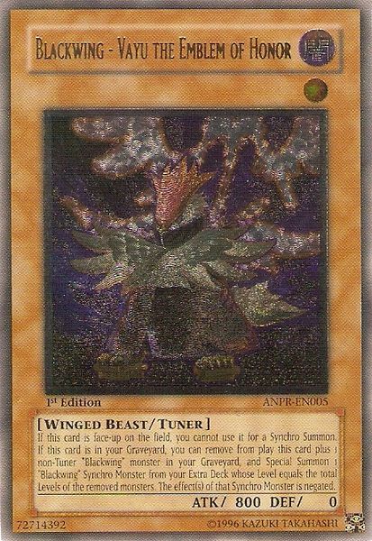 Blackwing - Vayu the Emblem of Honor (UTR) [ANPR-EN005] Ultimate Rare