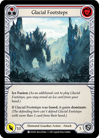 Glacial Footsteps (Red) [ELE016] (Tales of Aria)  1st Edition Rainbow Foil