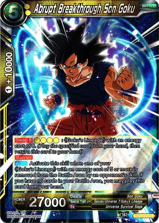 Abrupt Breakthrough Son Goku (BT4-076) [Colossal Warfare]