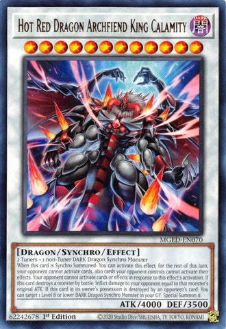 Hot Red Dragon Archfiend King Calamity [MGED-EN070] Rare