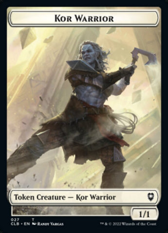 Kor Warrior // Shapeshifter (023) Double-Sided Token [Commander Legends: Battle for Baldur's Gate Tokens]