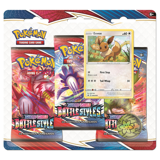 Pokémon TCG: Sword & Shield 5 Battle Styles 3 Pack Booster Display Eevee