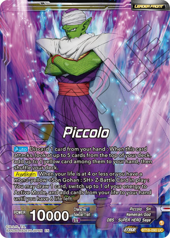 Piccolo // Piccolo, Facing New Foes (BT18-090) [Dawn of the Z-Legends Prerelease Promos]
