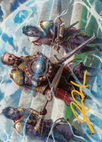 Argivian Phalanx Art Card (Gold-Stamped Signature) [Dominaria United Art Series]