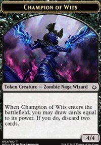 Champion of Wits // Warrior Double-Sided Token [Hour of Devastation Tokens]