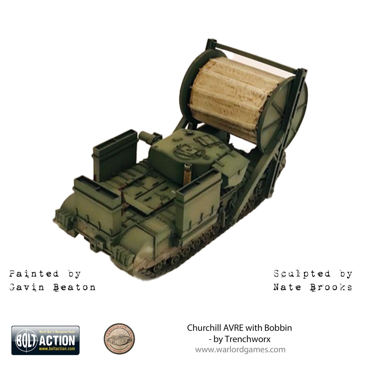 Bolt Action British Churchill AVRE with Bobbin