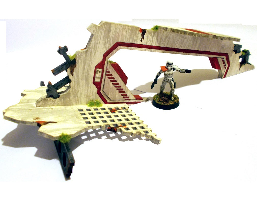 Crashed ship - Bulkhead (28mm) Blotz Wargame Terrain
