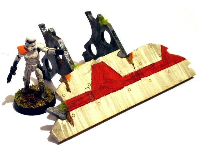 Crashed ship - Bulkhead (28mm) Blotz Wargame Terrain