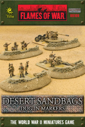 Battlefield In a Box - Desert Sandbags Dug in Markers