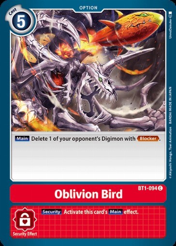 Oblivion Bird (BT1-094) [BT-01: Booster New Evolution]