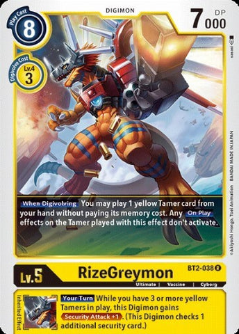 RizeGreymon (BT2-038) [BT-02: Booster Ultimate Power]