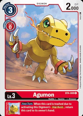 Agumon (BT4-008) [BT-04: Booster Great Legend]