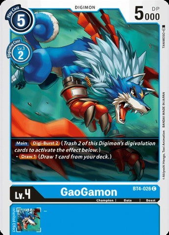 Gaogamon (BT4-026) [BT-04: Booster Great Legend]