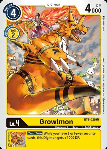 Growlmon (BT4-039) [BT-04: Booster Great Legend]