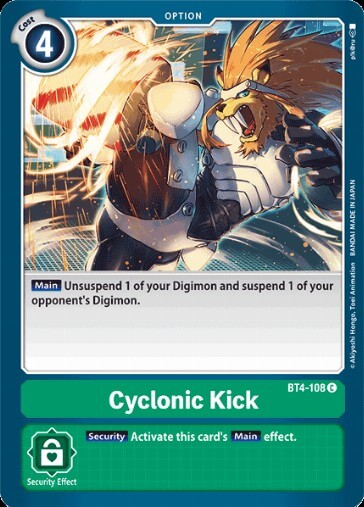 Cyclonic Kick (BT4-108) [BT-04: Booster Great Legend]