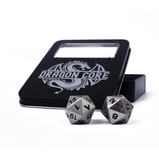 Brilliant Silver Dragon DnDice Set