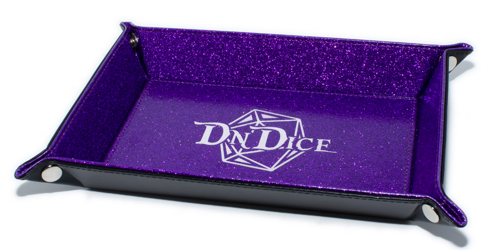 Purple Folding Dice Tray Glorious Glitter- DnDice