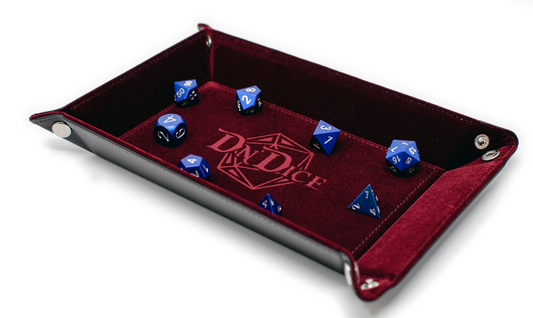 Dark Red Folding Dice Tray Fabulous Felt - DnDice