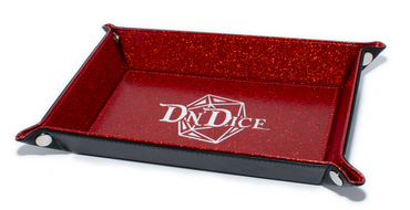 Red Folding Dice Tray Glorious Glitter- DnDice