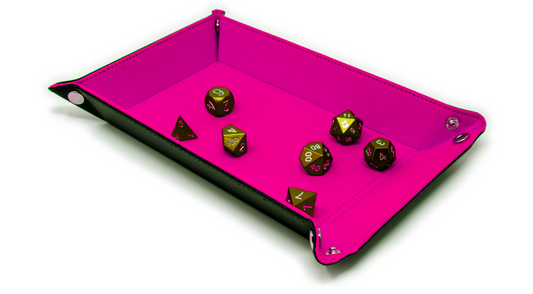 Pink Folding Dice Tray Fabulous Felt - DnDice