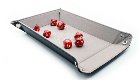 Grey Folding Dice Tray Fabulous Felt - DnDice