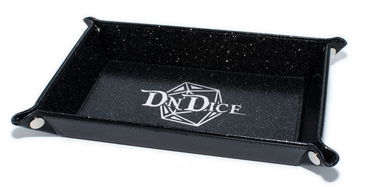 Black Folding Dice Tray Glorious Glitter- DnDice
