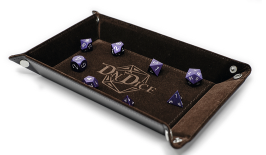 Brown Folding Dice Tray Fabulous Felt - DnDice