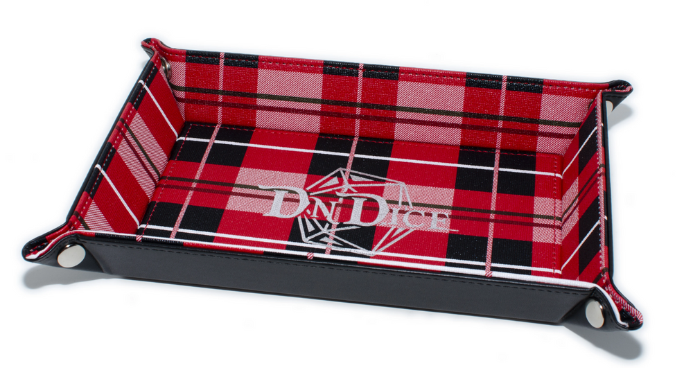 Red Folding Dice Tray Terrific Tartan - DnDice