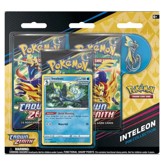 Pokemon TCG: Sword & Shield 12.5 Crown Zenith Pin Collection – Inteleon