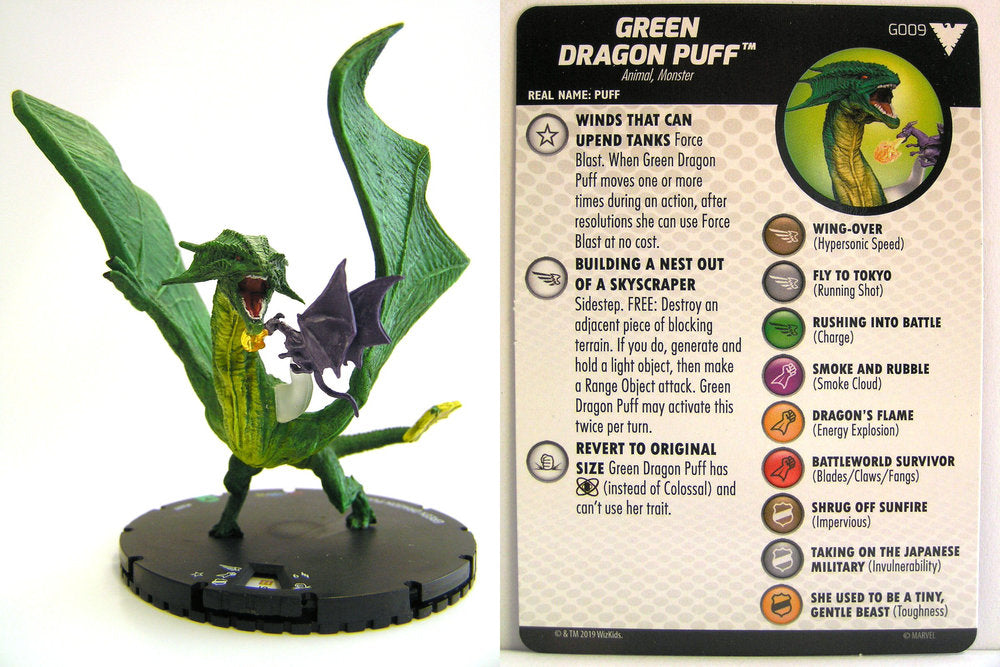 Heroclix - Marvel Animated X-Men Dark Phoenix Saga - GREEN DRAGON PUFF #G009