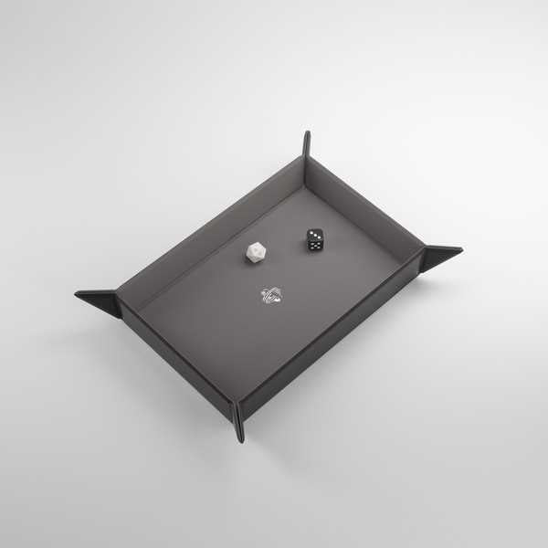 Magnetic Dice Tray Rectangular: Black/Gray