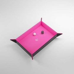 Magnetic Dice Tray Rectangular: Black/Pink