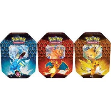 Pokemon Hidden Fates Tins Bundle - 1 of each artset: Charizard, Raichu & Gyarados