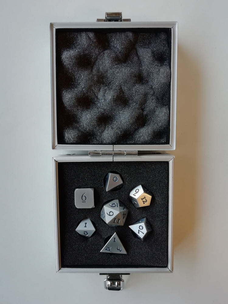 Metal Polyhedral Dice Set - Silver