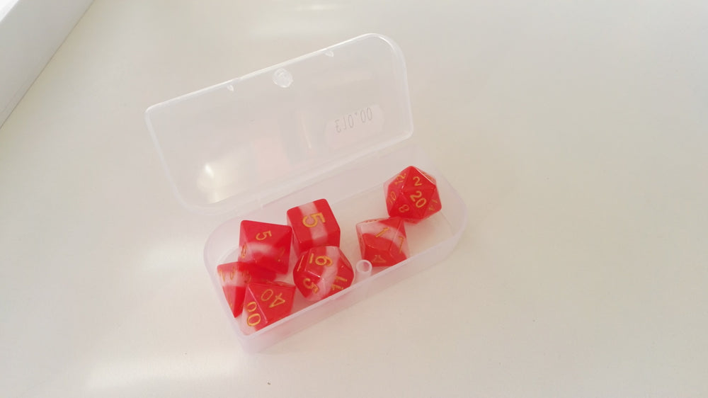 Trade Dice: Dungeons and Dragons Set- Red and White