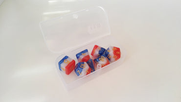 Trade Dice: Dungeons and Dragons Set- Red, White and Blue