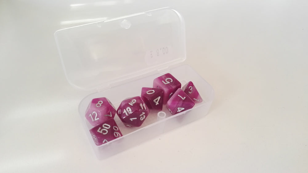 Trade Dice: Dungeons and Dragons Set- Purple and Cream