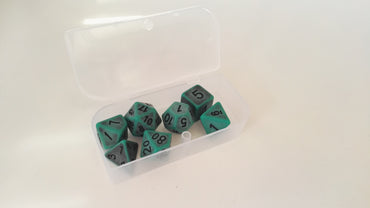 Trade Dice: Dungeons and Dragons Set- Stone Green